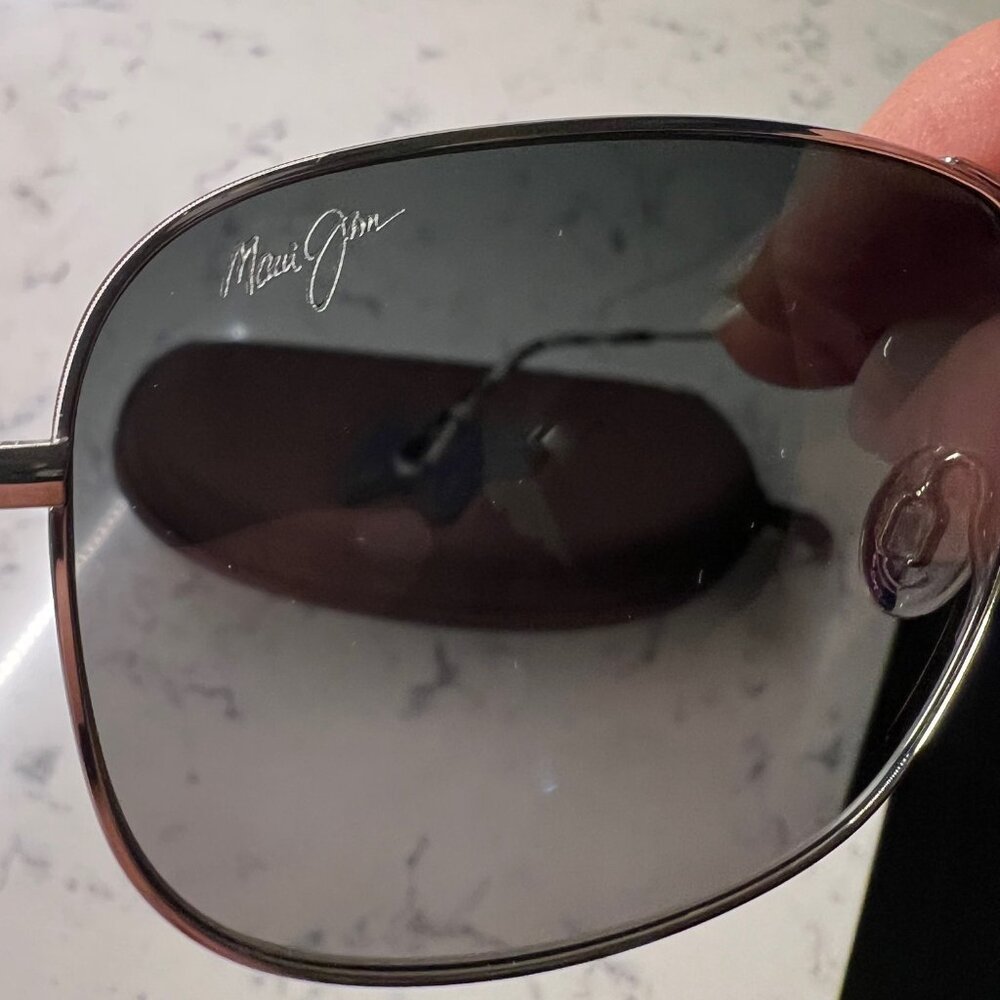 Maui Jim Wiki Wiki Polarized Aviator Sunglasses - Silver/Neutral Grey Lens - Picture 5 of 8